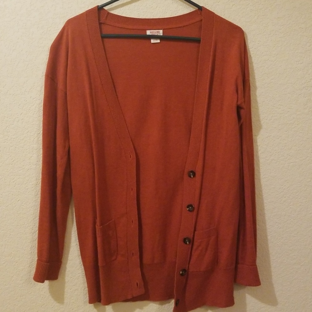 Mossimo Supply Co Russet Orange Cardigan